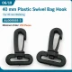 40 mm Plastic Swivel Bag Hook for 40 mm Webbing, durable plastic construction, ideal for secure bag strap connections