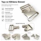 Snap Clasp 3 cm / 1.18 in Metal Zamak Buckle A0002 for bags and accessories