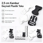 Side-Release Buckle 2.5 cm / 1 in Curved Plastic Snap Buckle for Bags and Webbing AL00010