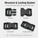 1 cm Side Release Plastic Buckle - Durable and Stylish Design for Bags and Accessories