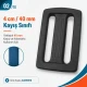 40 mm / 1.575 in Plastic Rectangular Strap Adjuster for adjustable bag straps, backpacks, and pet accessories