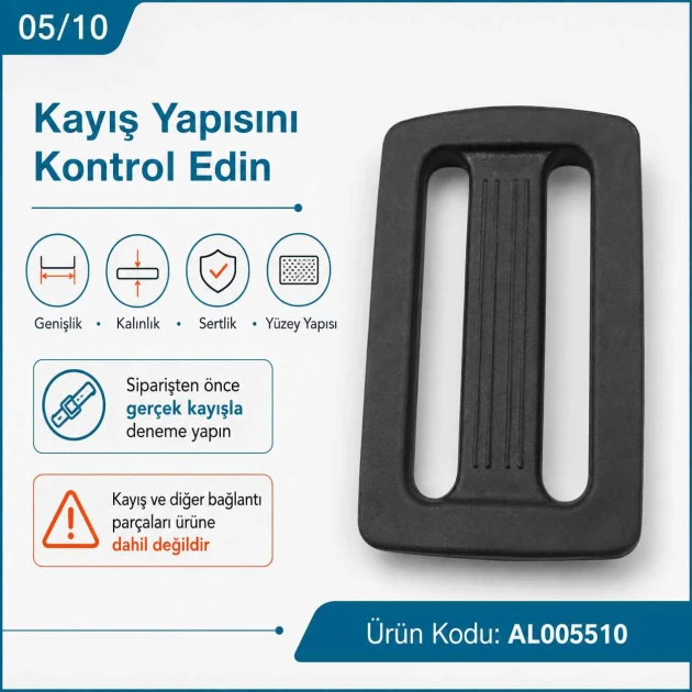 40 mm / 1.575 in Plastic Rectangular Strap Adjuster for adjustable bag straps, backpacks, and pet accessories