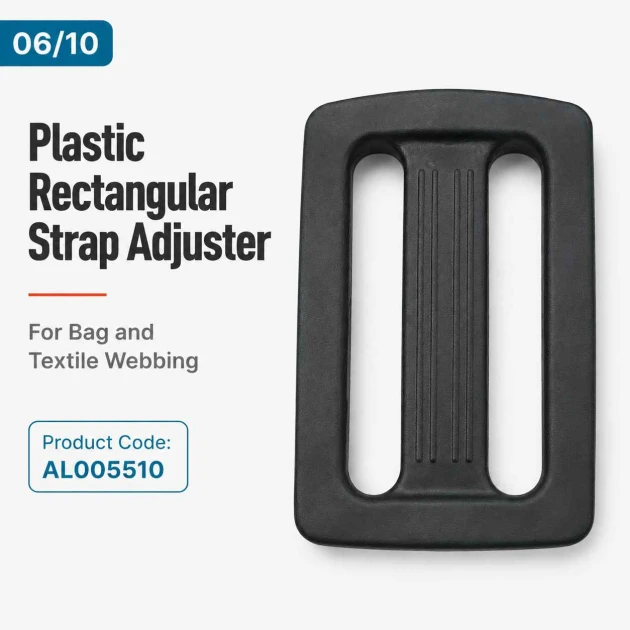 40 mm / 1.575 in Plastic Rectangular Strap Adjuster for adjustable bag straps, backpacks, and pet accessories