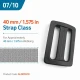 40 mm / 1.575 in Plastic Rectangular Strap Adjuster for adjustable bag straps, backpacks, and pet accessories