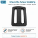40 mm / 1.575 in Plastic Rectangular Strap Adjuster for adjustable bag straps, backpacks, and pet accessories