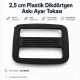 2,5 cm Plastik Dikdörtgen Askı Ayar Tokası, çanta ve kemer aksesuarları için ideal ayar çözümü