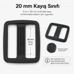 20 mm / 0.787 in Rectangular Plastic Strap Adjuster AL005513