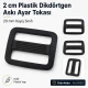 20 mm Rectangular Plastic Strap Adjuster for bags, backpacks and pet accessories