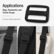 20 mm Rectangular Plastic Strap Adjuster for bags, backpacks and pet accessories