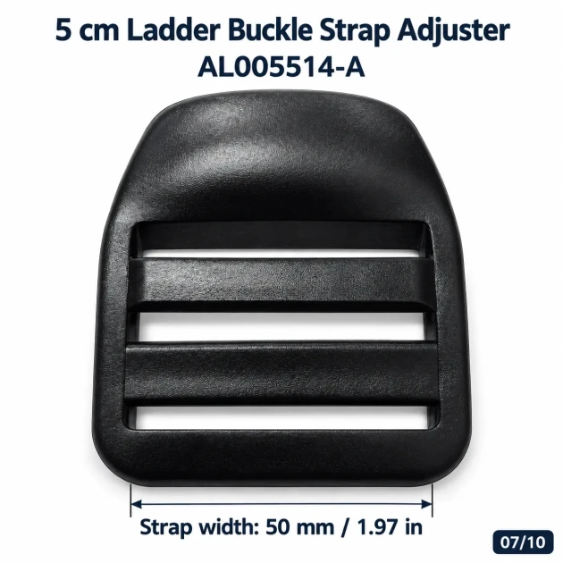 50 mm (1.97 in) Plastic Ladder Lock Buckle Backpack Strap Adjuster AL005514-A