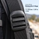 50 mm (1.97 in) Plastic Ladder Lock Buckle Backpack Strap Adjuster AL005514-A