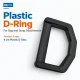3 cm / 1.18 in Black Plastic D Ring, AL005552A