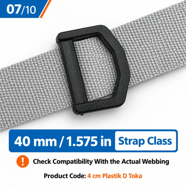 3 cm / 1.18 in Black Plastic D Ring, AL005552A