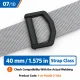 3 cm / 1.18 in Black Plastic D Ring, AL005552A