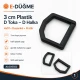 3 cm / 1.18 in Black Plastic D Ring for Bag and Accessory Production