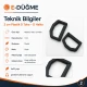 3 cm / 1.18 in Black Plastic D Ring for Bag and Accessory Production