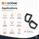 3 cm / 1.18 in Black Plastic D Ring for Bag and Accessory Production