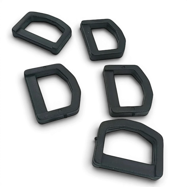 2.5 cm 0.98" Plastic D Buckle - Plastic D Ring 500 Pieces/Pack AL005553