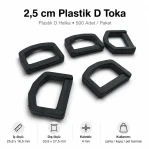 Plastic D Ring 2.5 cm / 0.98 in Plastic D Buckle 500 Pieces/Pack AL005553