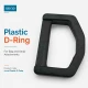 20 mm / 0.787 in Plastic D-Ring for bag straps, backpacks, and crafts