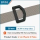 20 mm / 0.787 in Plastic D-Ring for bag straps, backpacks, and crafts