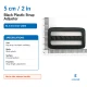 5 cm / 2 in Rectangular Pyramid Pattern Plastic Strap Adjuster Buckle made of zamak for belts, bags, and backpacks