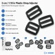 3 cm / 1.18 in Rectangular Plastic Strap Adjuster Buckle for bags and outdoor gear