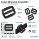 3 cm / 1.18 in Rectangular Plastic Strap Adjuster Buckle for bags and outdoor gear