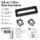 4.8 cm / 1.91 in Rectangular Plastic Strap Adjuster Buckle for bags and outdoor accessories