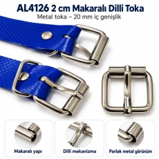 20 mm / 0.79 in Roller Pin Buckle for Belts and Straps AL4126