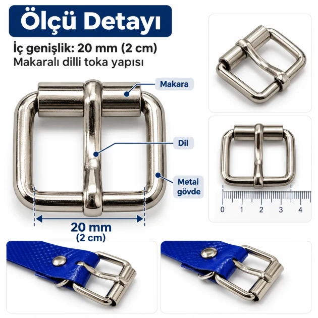 AL4126 20 mm roller pin buckle for belt and bag straps