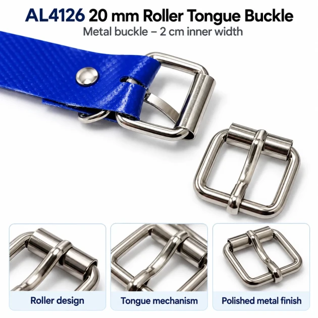 AL4126 20 mm roller pin buckle for belt and bag straps