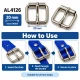 AL4126 20 mm roller pin buckle for belt and bag straps