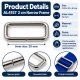 20 mm narrow rectangular bag strap hardware frame
