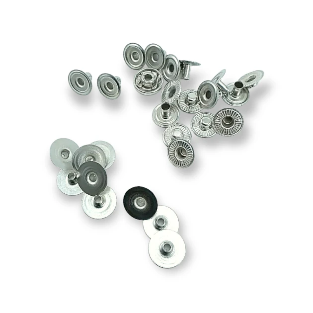 12 mm 54 System Hidden Snap Fastener 20L / 15/32" Brass Set of 4 C00018