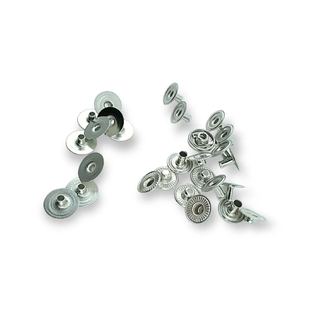 12 mm 54 System Hidden Snap Fastener 20L / 15/32" Brass Set of 4 C00018