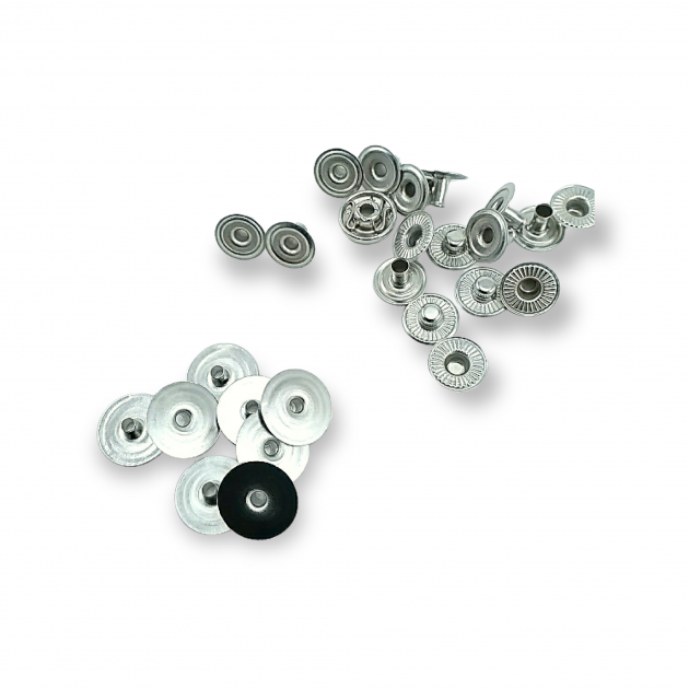 14 mm 22L / 35/64" Hidden Snap Fastener 54 System Brass Snap Fastener Set of 4 144 Pieces C00019 14 mm 22L / 35/64" Hidden Snap Fastener 54 System Brass Snap Fastener Set of 4 144 Pieces C00019