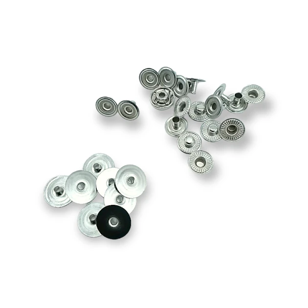 14 mm 22L / 35/64" Hidden Snap Fastener 54 System Brass Snap Fastener Set of 4 144 Pieces C00019