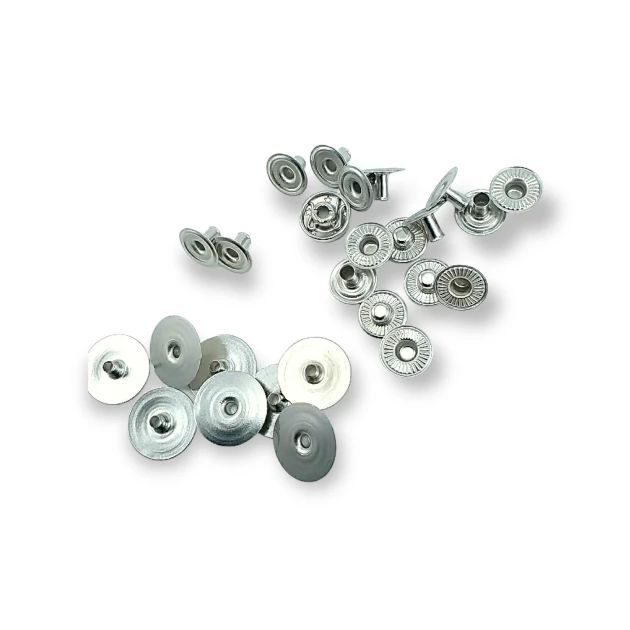 Hidden Snap Fastener 16 mm 26L / 5/8" 54 System Brass Snap Fastener Set of 4 144 Pieces C00020