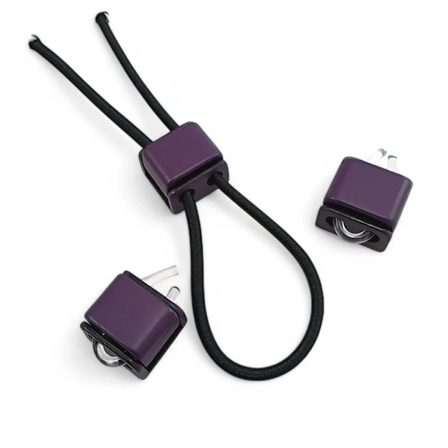 Metal Cube Stopper with Two Holes, 4 mm Hole Diameter, Top Press - Elegant and Aesthetic Model Stopper CGT0009