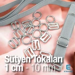 10 mm Bra Accessories 0,39" Strap Adjustment Buckle Hook and Ring CGT003T10