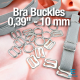 10 mm Bra Accessories 0,39" Strap Adjustment Buckle Hook and Ring CGT003T10