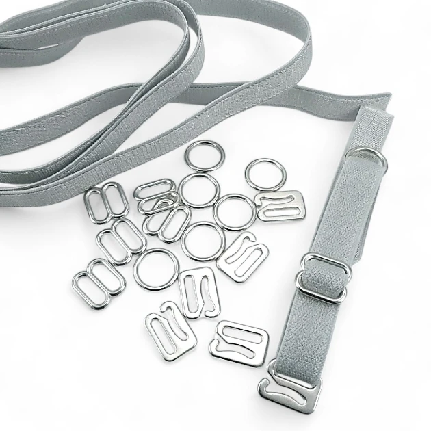 10 mm Bra Accessories 0,39" Strap Adjustment Buckle Hook and Ring CGT003T10