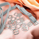 10 mm Bra Accessories 0,39" Strap Adjustment Buckle Hook and Ring CGT003T10