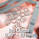 10 mm Bra Accessories 0,39" Strap Adjustment Buckle Hook and Ring CGT003T10
