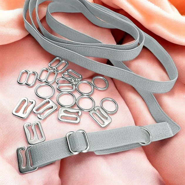 10 mm Bra Accessories 0,39" Strap Adjustment Buckle Hook and Ring CGT003T10