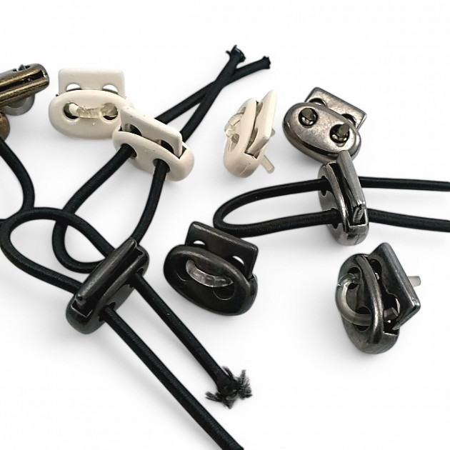 Two Hole Small Oval Metal Stopper 4 mm Hole Diameter Stopper - Top Press CGT0045