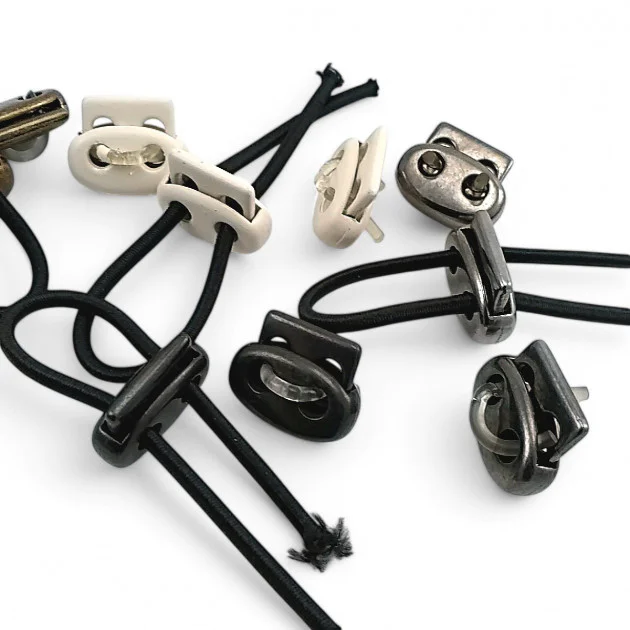 Two Hole Small Oval Metal Stopper 4 mm Hole Diameter Stopper - Top Press CGT0045