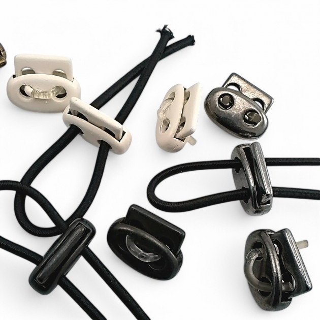 Two Hole Small Oval Metal Stopper 4 mm Hole Diameter Stopper - Top Press CGT0045