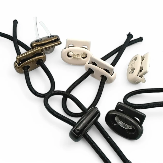 Two Hole Small Oval Metal Stopper 4 mm Hole Diameter Stopper - Top Press CGT0045